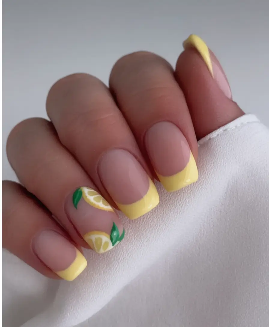 nail designs to try in august 2025 Lemonade French
