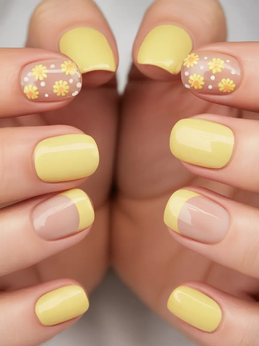 Nail Designs to Try in August 2025 Sunshine Blooms & Lemon Tips