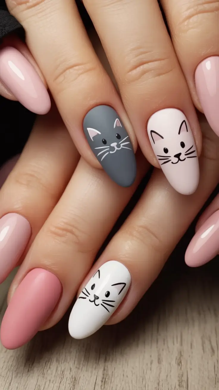 nail designs to try in august 2025 Kitten Cuteness Overload