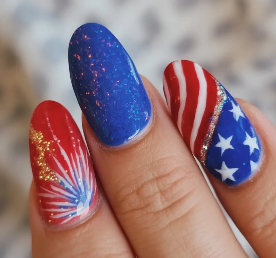 Patriotic Nail Inspo for 4th of July 2025 Classic Americana with a Twist