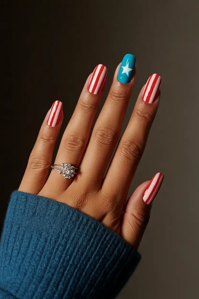 Patriotic Nail Inspo for 4th of July 2025 Pin-Up Star Statement