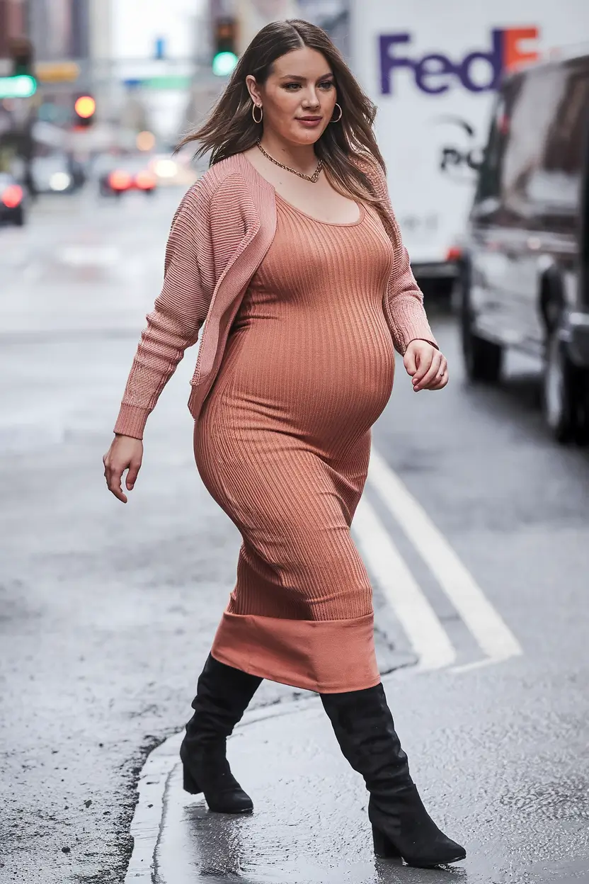 pregnancy style goals: fall outfits inspo for 2025 city chic in spice tones