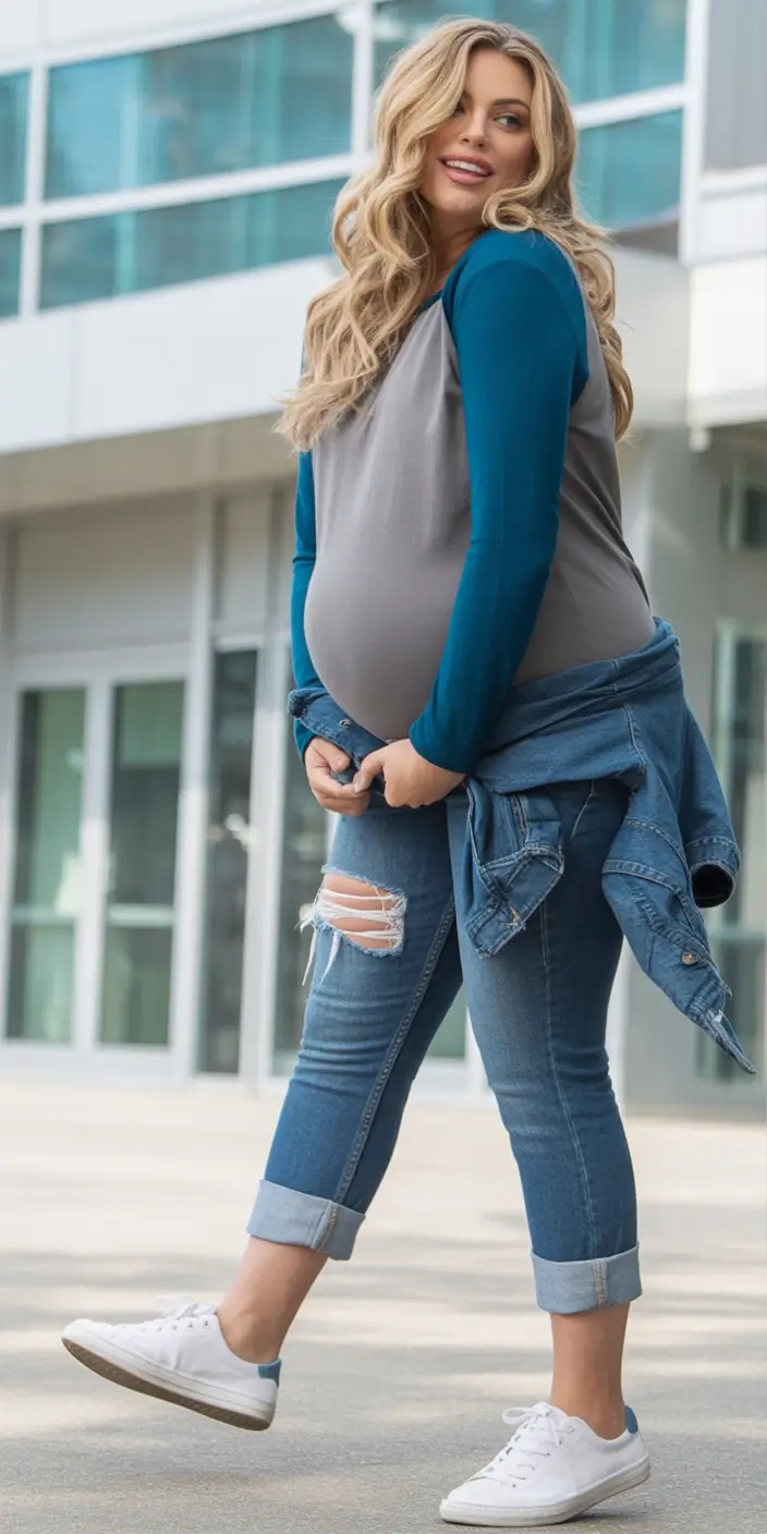 Pregnancy Style Goals: Fall outfits Inspo for 2025 Denim Days and Baby Kicks