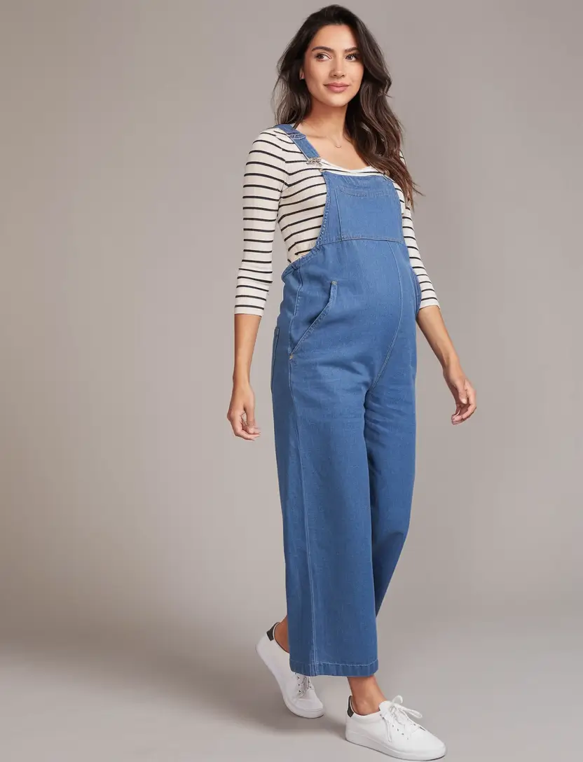 Pregnancy Style Goals: Fall outfits Inspo for 2025 Retro Overalls Modern Mama