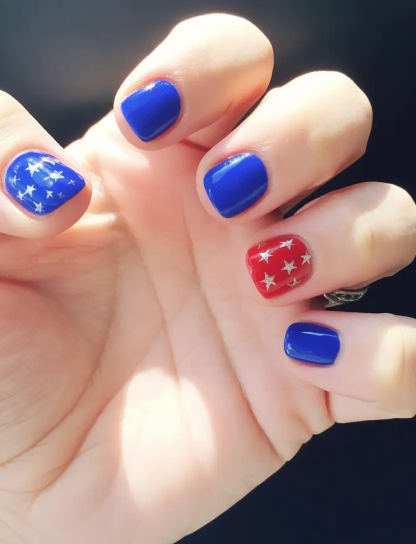 Simple & Cute 4th of July Nails 2025 Star-Spangled Minimalism