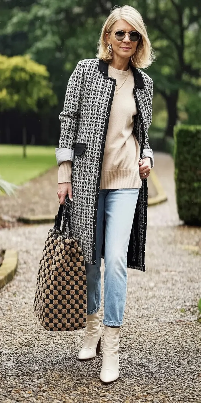 Stylish fall 2025 fashion outfits for women 40+ Casual Luxe In Layered Textures