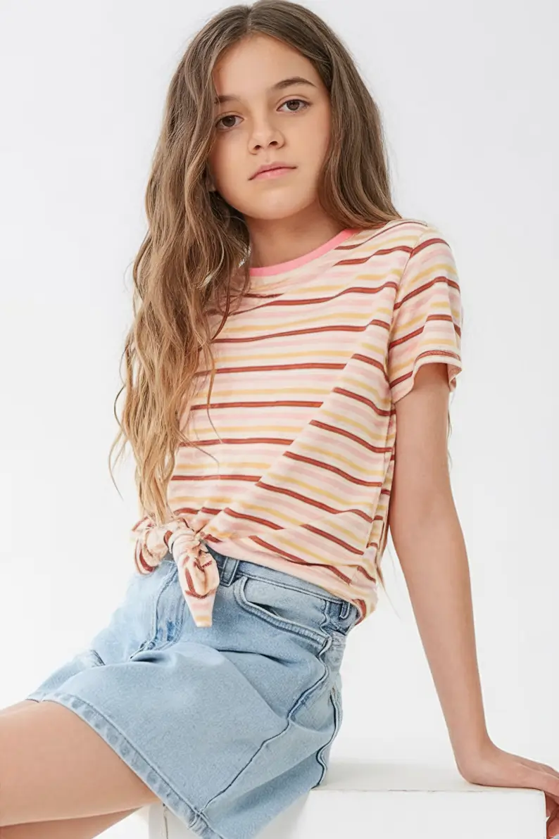 Stylish First Day of School outfits for 2025 Sunset Stripes and Denim Ease