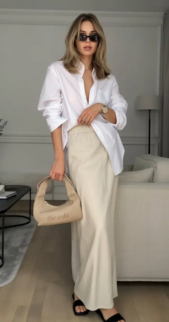 summer to fall transition outfits ideas 2025 Laid Back Linen with Elevated Edges