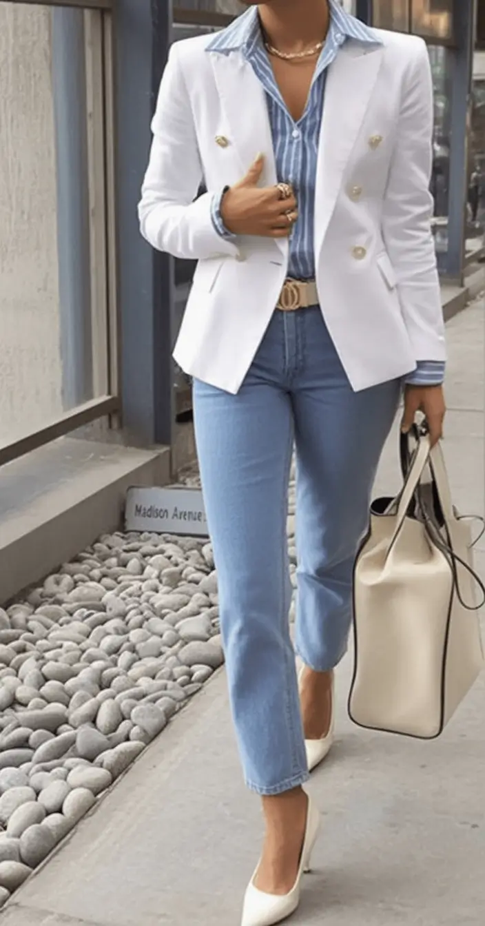 summer to fall transition outfits ideas 2025 Polished Layers for Workdays on the Go