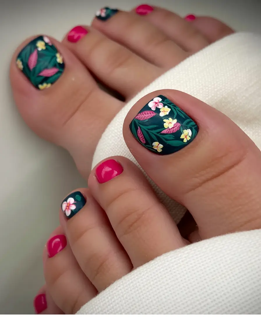 Toe Nail Ideas to Try This August 2025 Tropical Garden Escape
