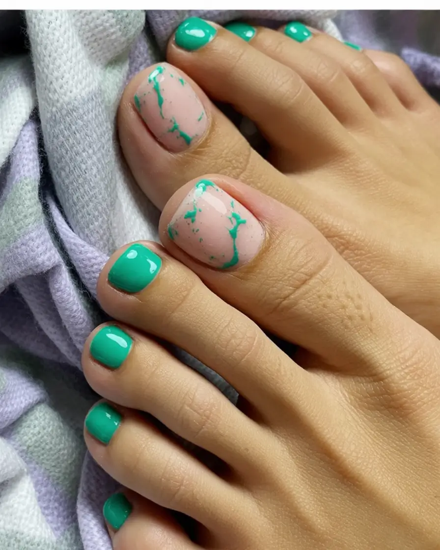 Toe Nail Ideas to Try This August 2025 Mint Marble Moment