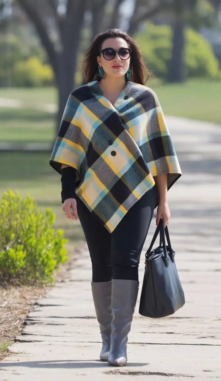 fall plus size outfits Modern Plaid Meets Sleek Street