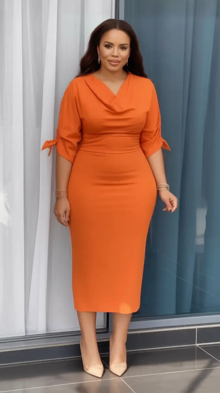 Wedding Guest outfits Ideas - October Trends 2025 Mandarin Spice—A Dress That Owns the Room
