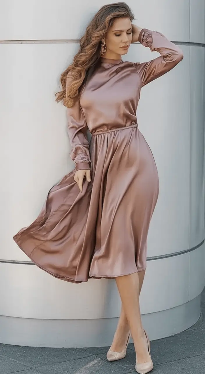 Wedding Guest outfits Ideas - October Trends 2025 Rosy Satin and the Wind in Your Hair