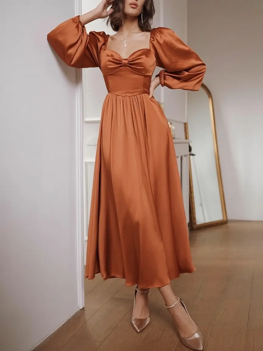 Wedding Guest outfits Ideas - October Trends 2025 Amber Satin and Autumn Magic