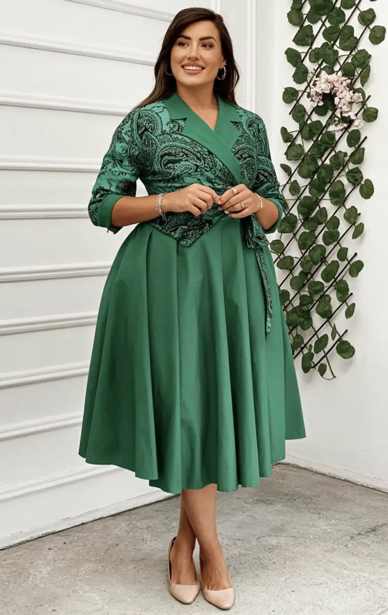 Wedding Guest outfits Ideas - October Trends 2025 Botanical Green with a Twist