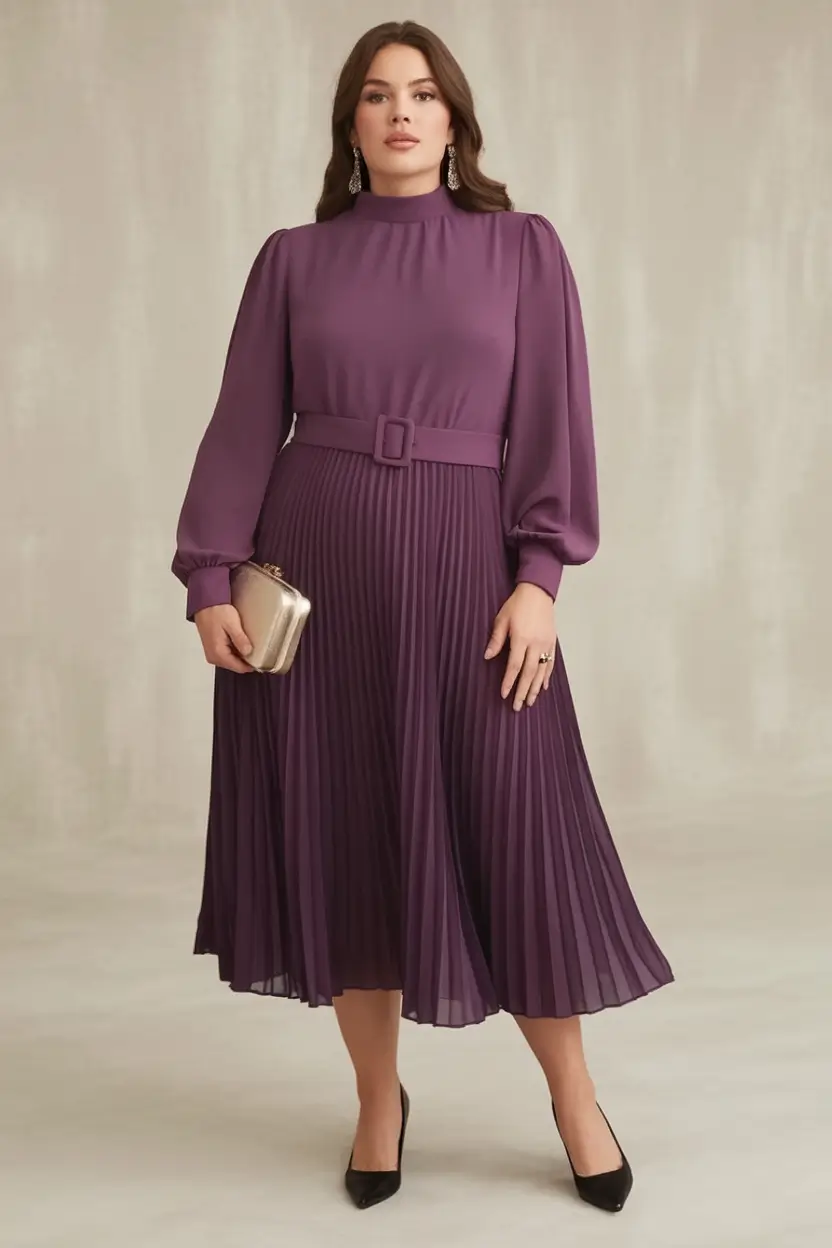 Wedding Guest outfits Ideas - October Trends 2025 Plum Pleats and Vintage Romance