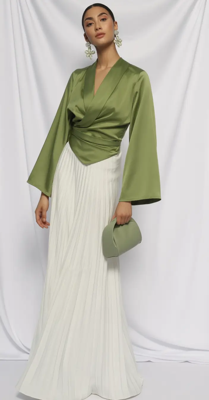 Wedding Guest outfits Ideas - October Trends 2025 Sage And Cream With A Twist Of Luxury