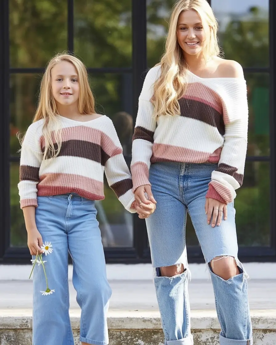 What to Wear for Fall Family Photos in 2025 Striped Sweethearts in Soft Pastels