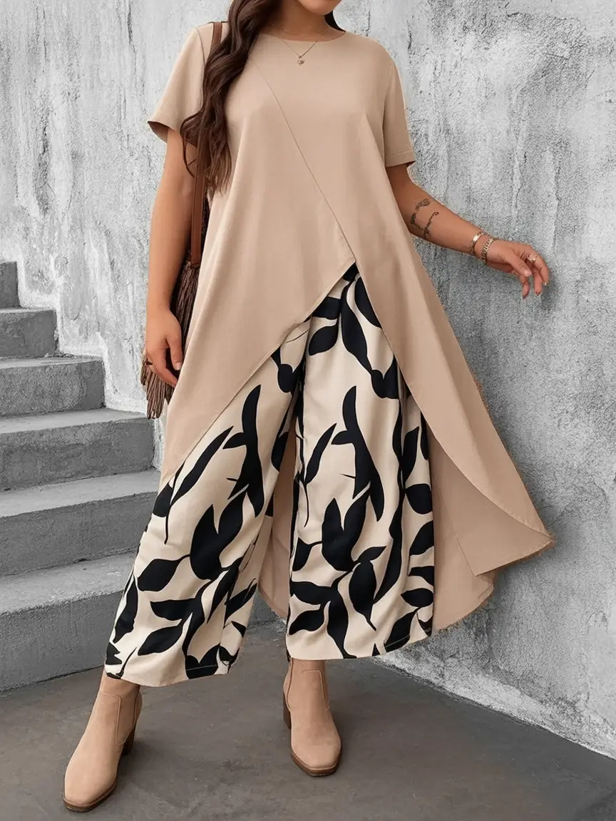 August Fashion outfits: Easy Ideas 2025 Layered Neutrals With an Artistic Twist