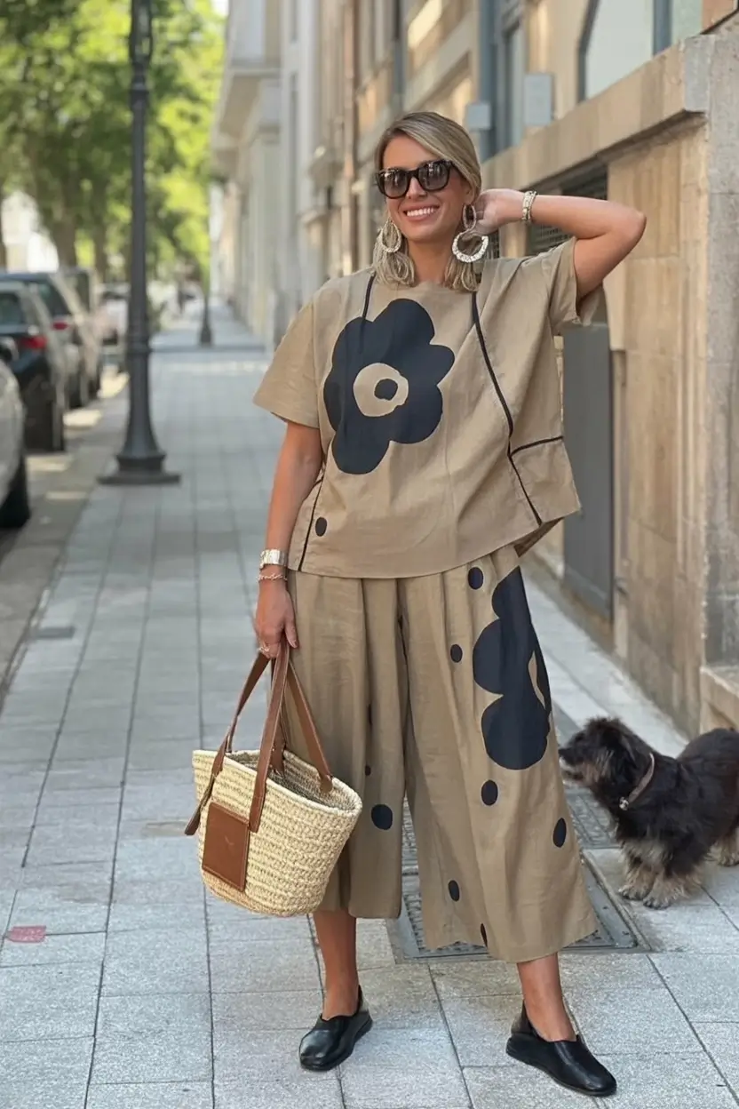 August Fashion outfits: Easy Ideas 2025 Modern Florals With a Bold Twist