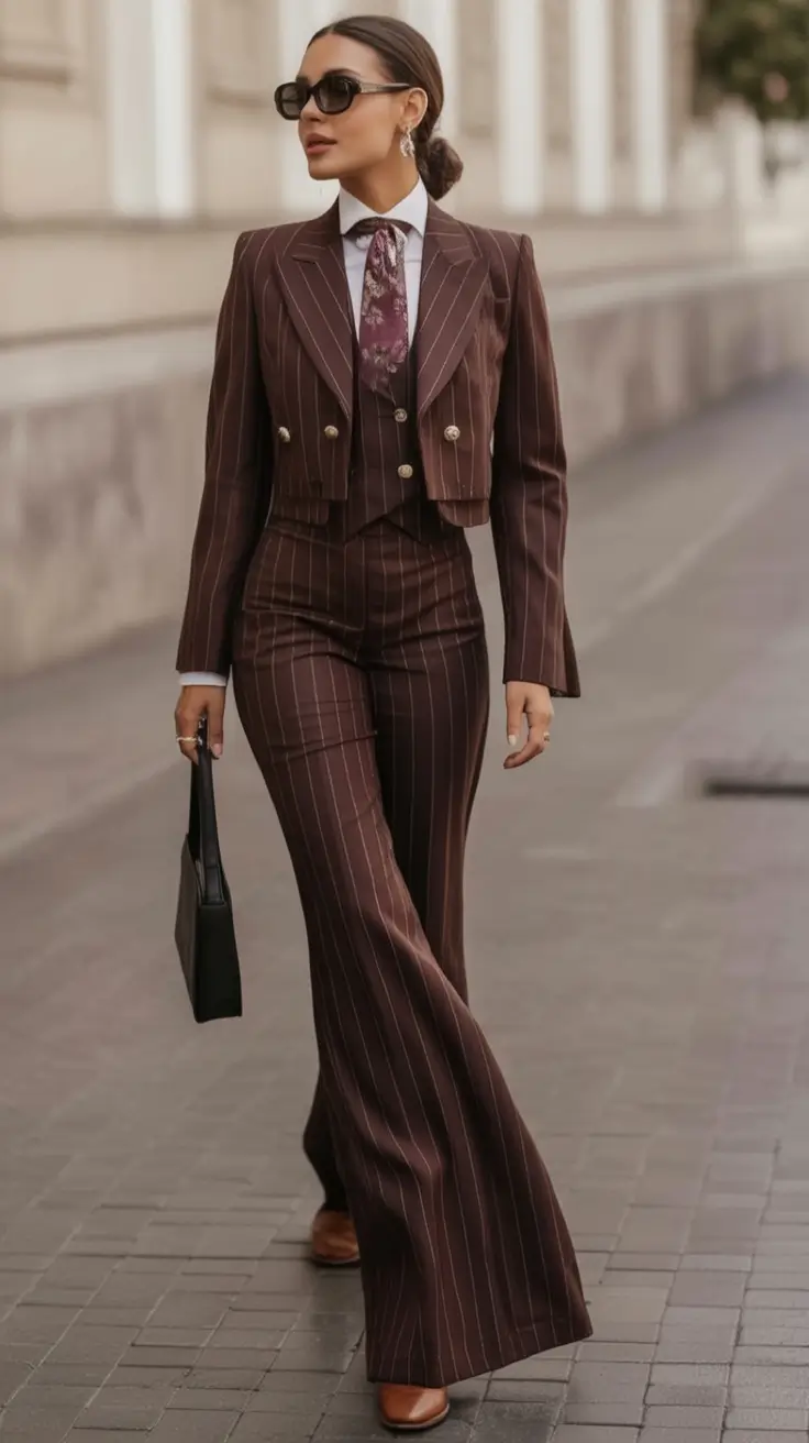 What to Wear on Your Fall 2025 Birthday Pinstripe Powerplay