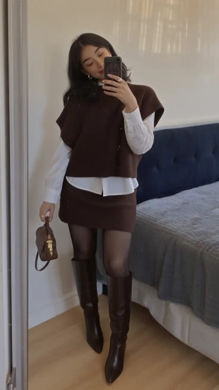 2025 Fall Cozy outfits Ideas 2025 Modern Preppy Mini