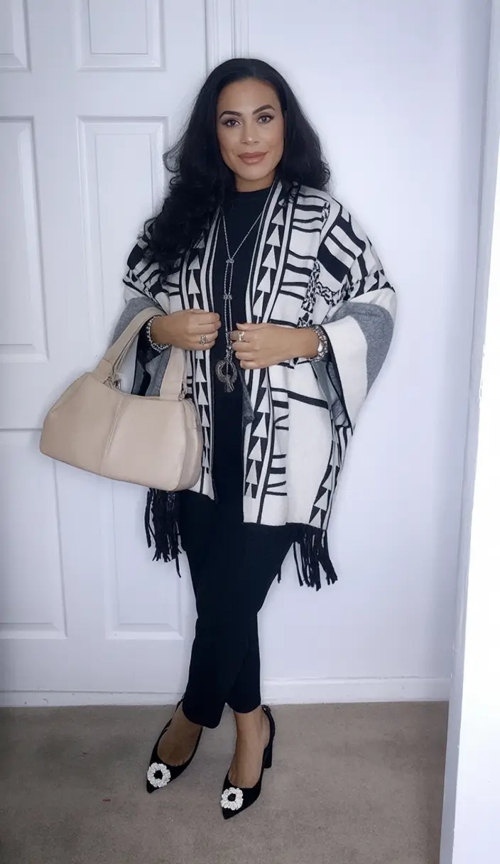 2025 Fall outfits Trends for Plus Size Women Southwestern Flair Meets City Chic