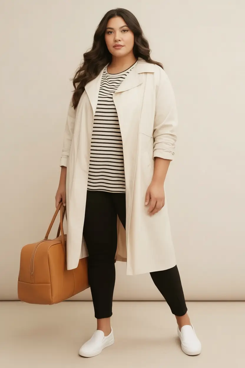 2025 Fall outfits Trends for Plus Size Women Weekend Cool With French Girl Vibes
