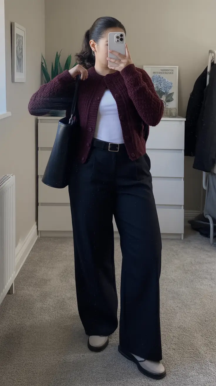Chic Midsize Outfits to Try This Fall 2025 Academic Cool with a Hint of Burgundy