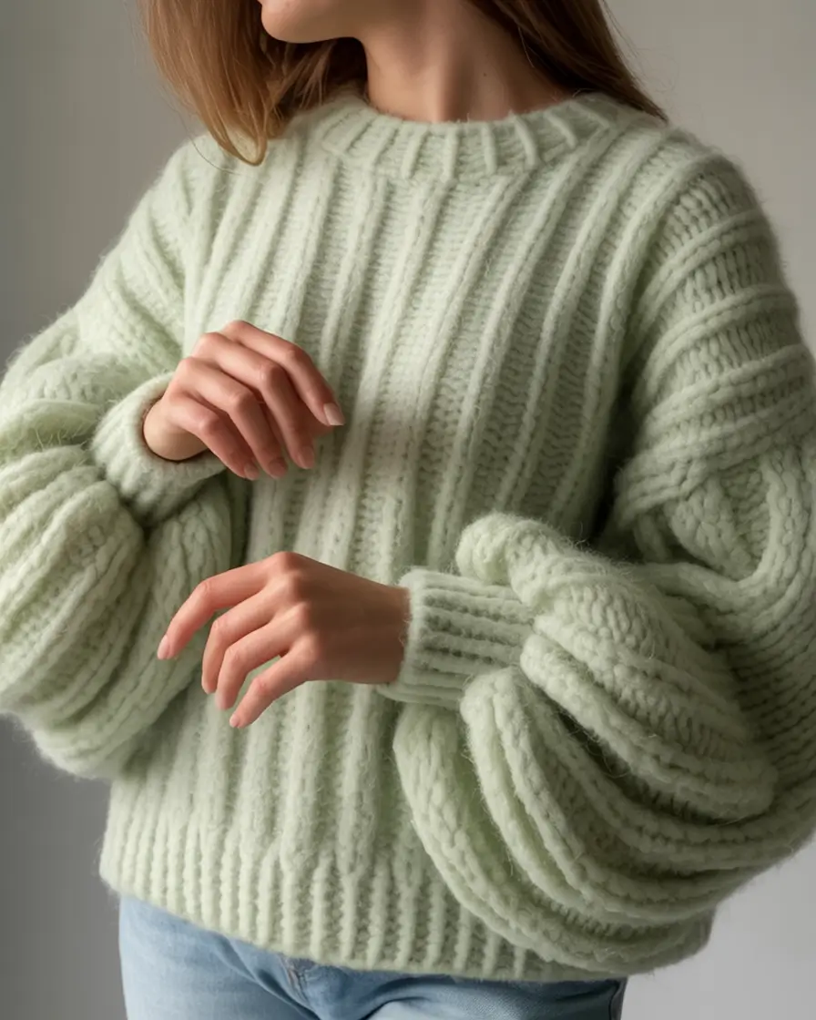 Chic Midsize Outfits to Try This Fall 2025 Chunky Mint for Cozy Color Pop