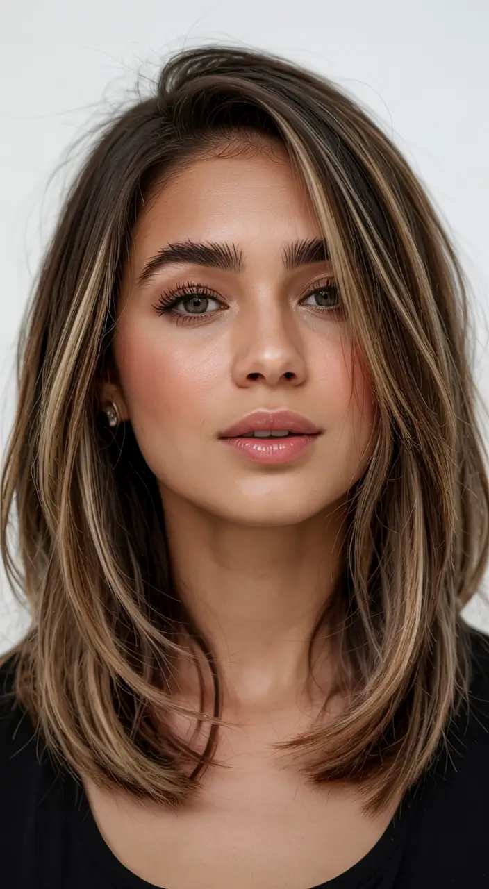 Cozy Brown Hair Colors for Fall Season 2025 Chestnut Layers with Caramel Ribbons