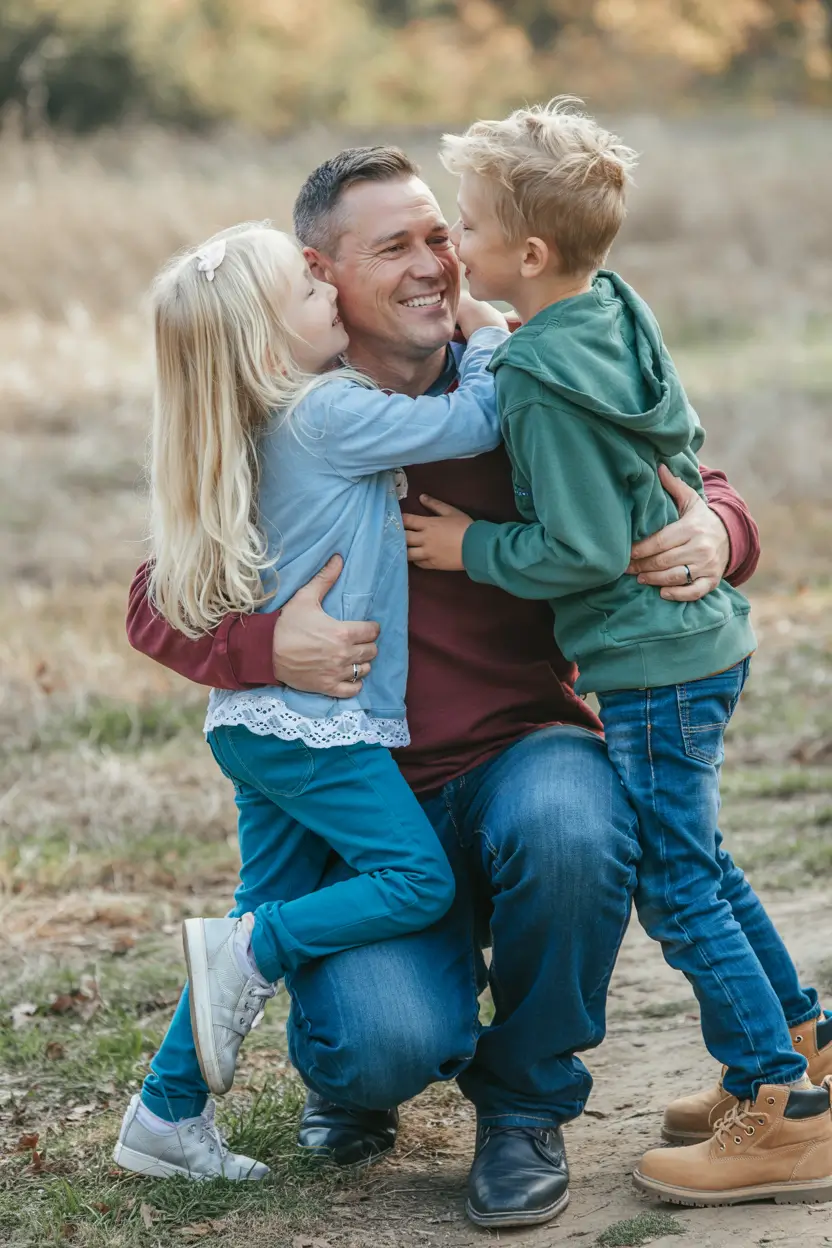 Cozy Fall 2025 outfits for Family Photo Cool Weather Comfort in Denim and Teal