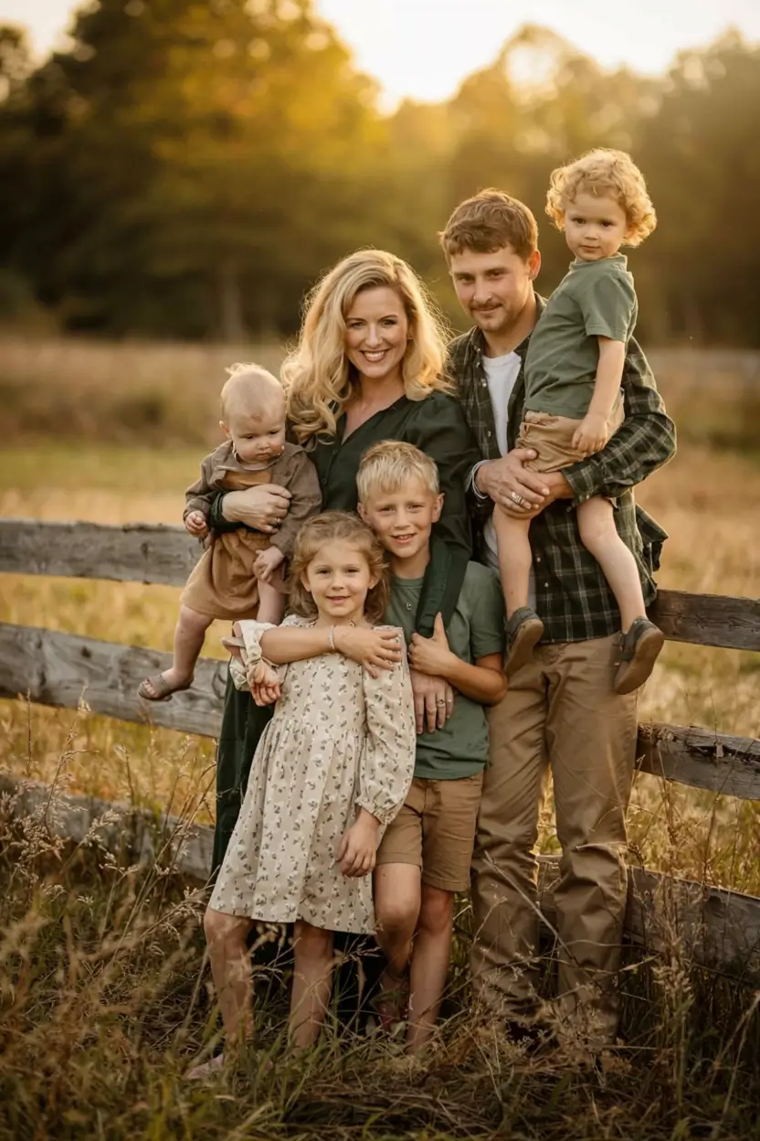 Cozy Fall 2025 outfits for Family Photo Sunset Shades for the Whole Family