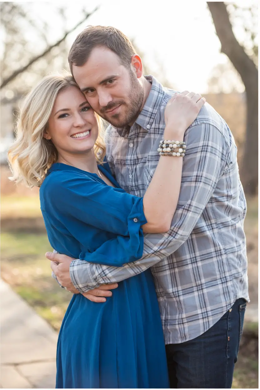 Cozy Fall 2025 outfits for Family Photo Bold Blue with Laid-Back Plaid