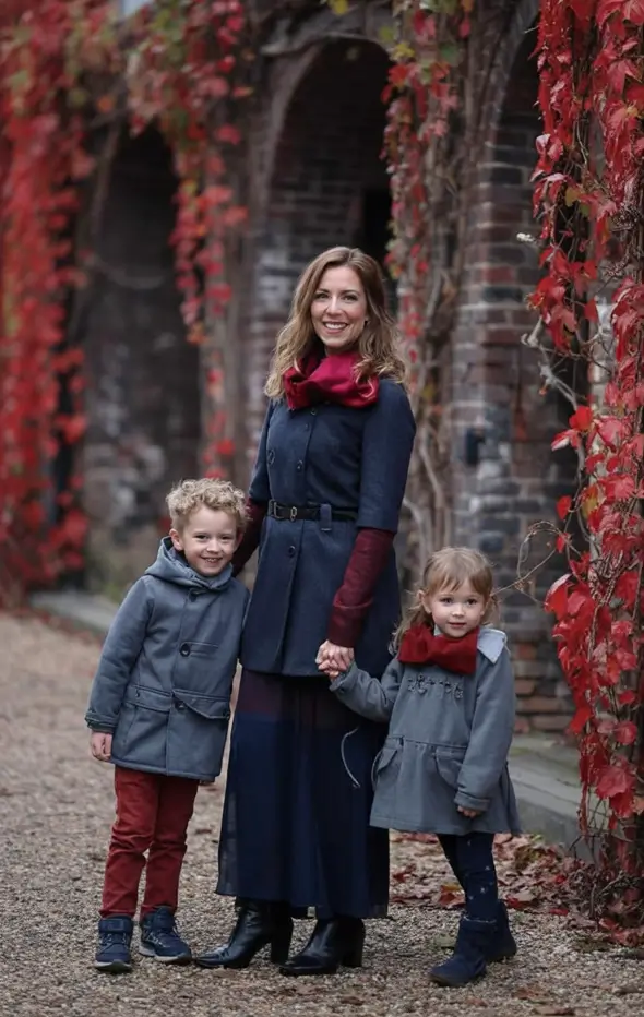 Cozy Fall 2025 outfits for Family Photo Polished Navy and Burgundy for Timeless Charm