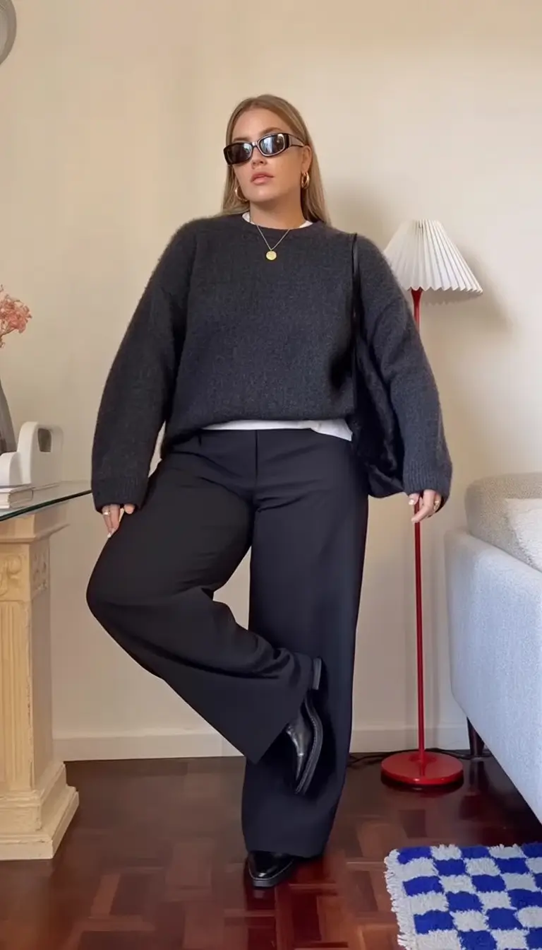 curvy fall outfits ideas 2025 Cool-Girl Oversized Energy