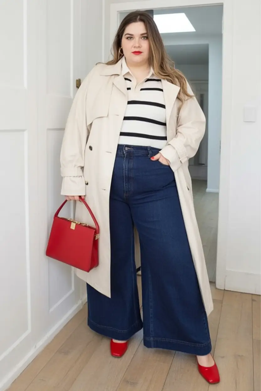curvy fall outfits ideas 2025 Classic Parisian with a Power Twist
