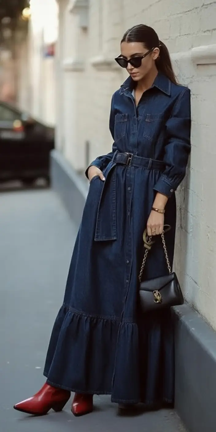 Everyday Fall Fashion outfits with Jeans 2025 Denim Dress Luxe