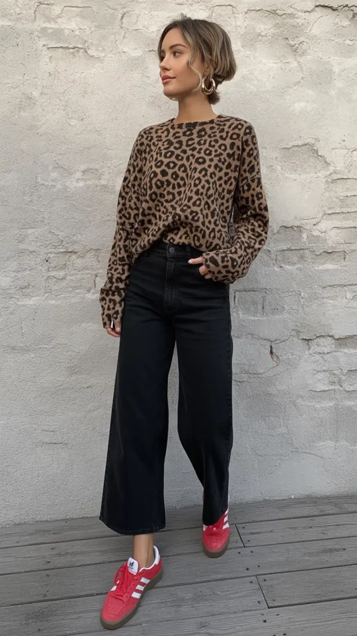 Everyday Fall Fashion outfits with Jeans 2025 Leopard Print with an Attitude
