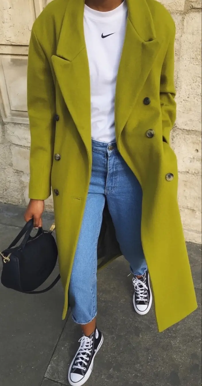 Everyday Fall Fashion outfits with Jeans 2025 Lime Coat Energy