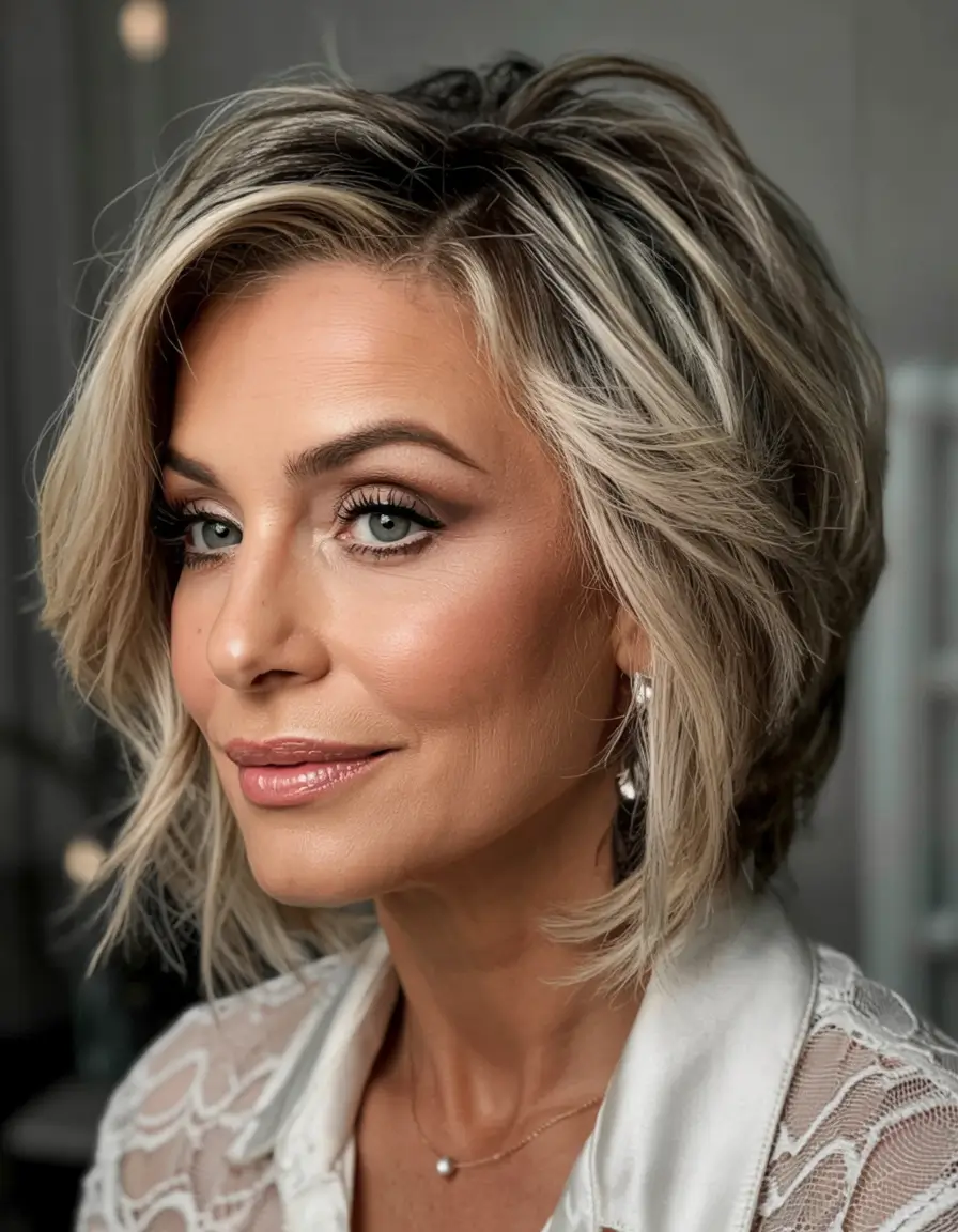Fall 2025 Hair Color Trends for Blondes Layered Champagne with Smoky Dimension