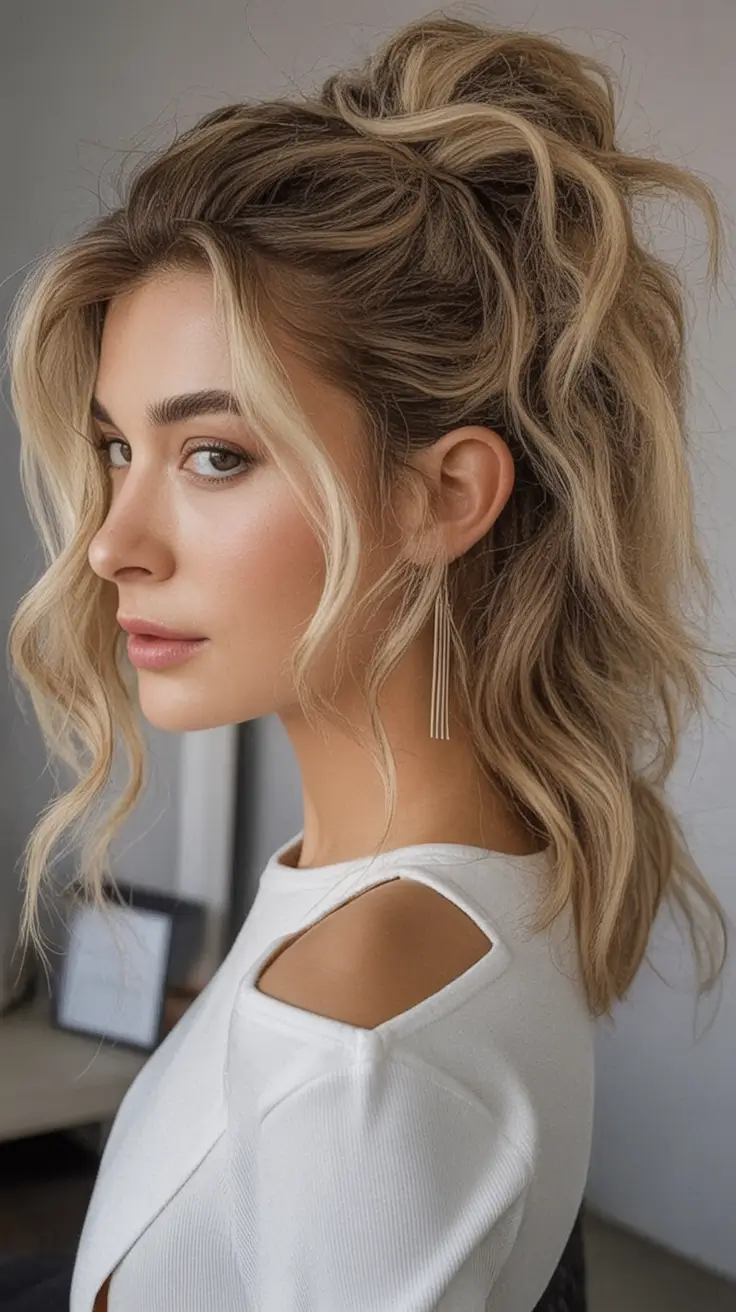 Fall 2025 Hairstyles for Women Effortless Texture in a Loose Updo