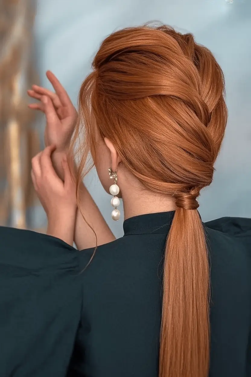 Fall 2025 Hairstyles for Women Sleek Pony with a Twist