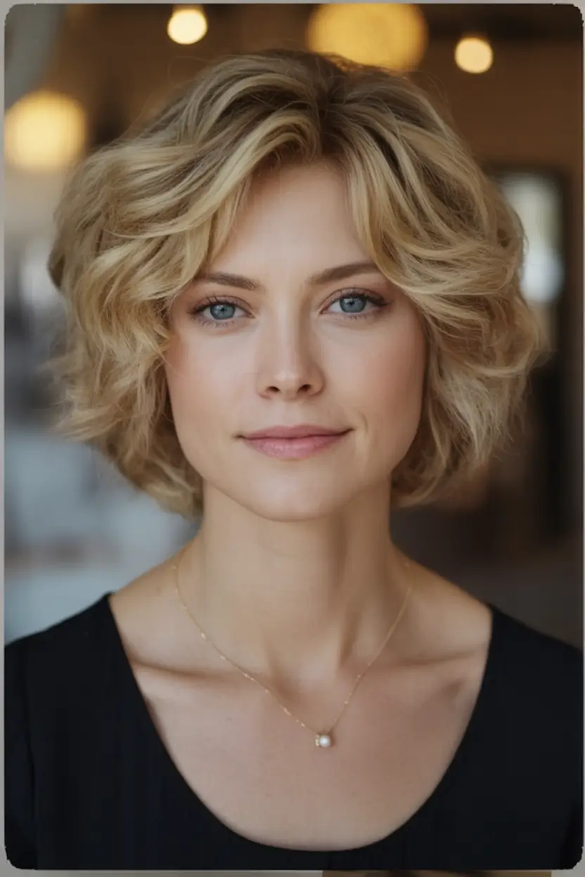 Fall 2025 Short Haircuts Inspo You’ll Love Short Golden Waves With Volume