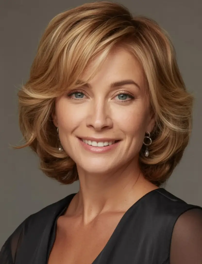 Fall 2025 Short Haircuts Inspo You’ll Love Golden Flipped-Out Bob With Volume