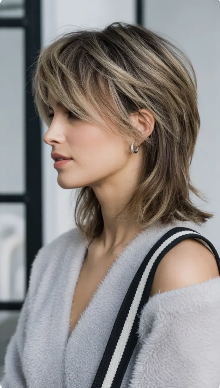 Fall 2025 Short Haircuts Inspo You’ll Love Textured Shaggy Layers With Curtain Fringe