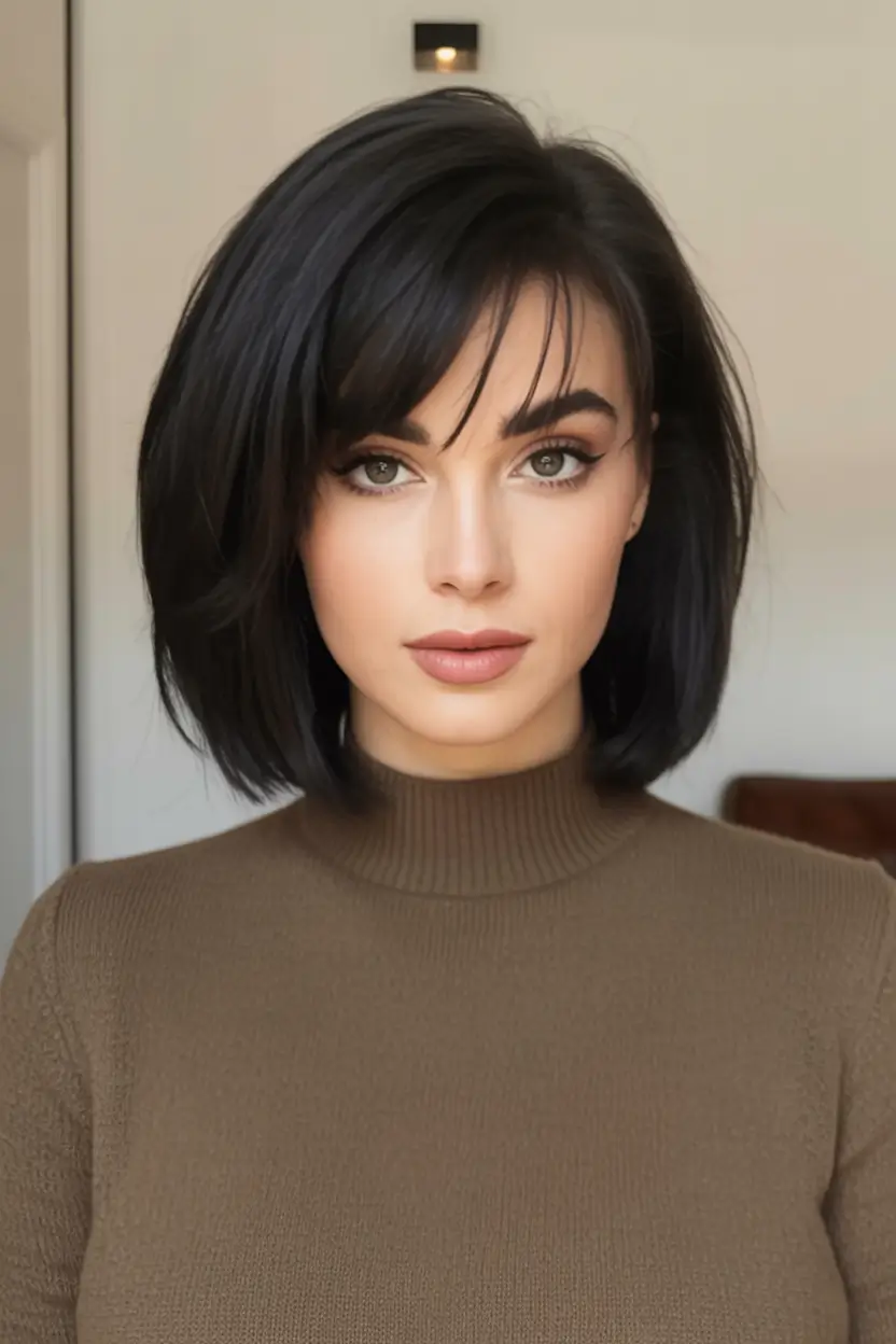 Fall 2025 Short Haircuts Inspo You’ll Love Rounded French Bob With Soft Bangs
