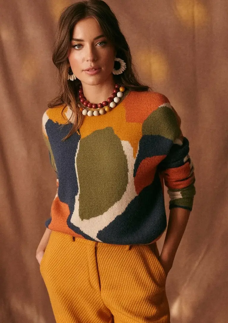 2025 Fall Casual Looks and outfits Ideas Bold Color Blocking With An Artsy Edge