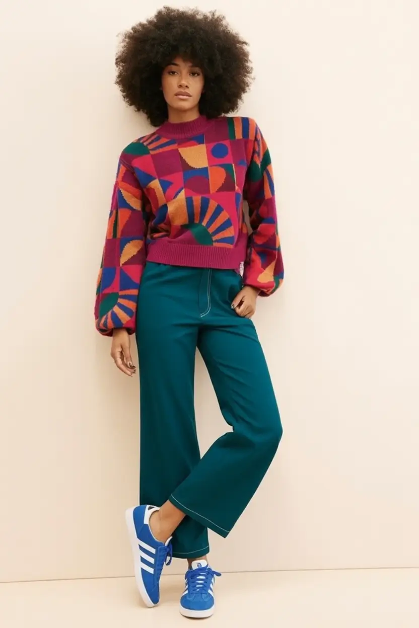 2025 Fall Casual Looks and outfits Ideas Color Pop Play With Retro Energy
